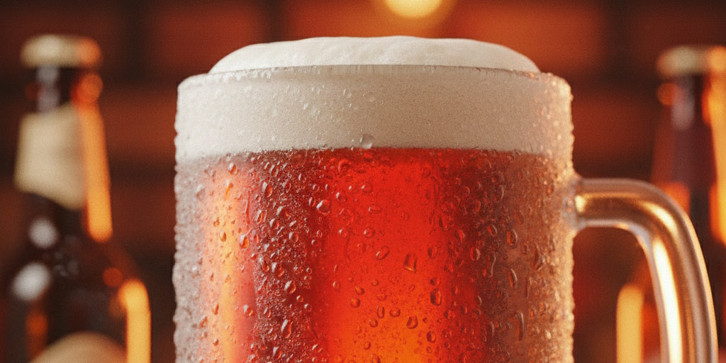 BirraBOX - Birra Ghiacciata su sfondo di colori caldi