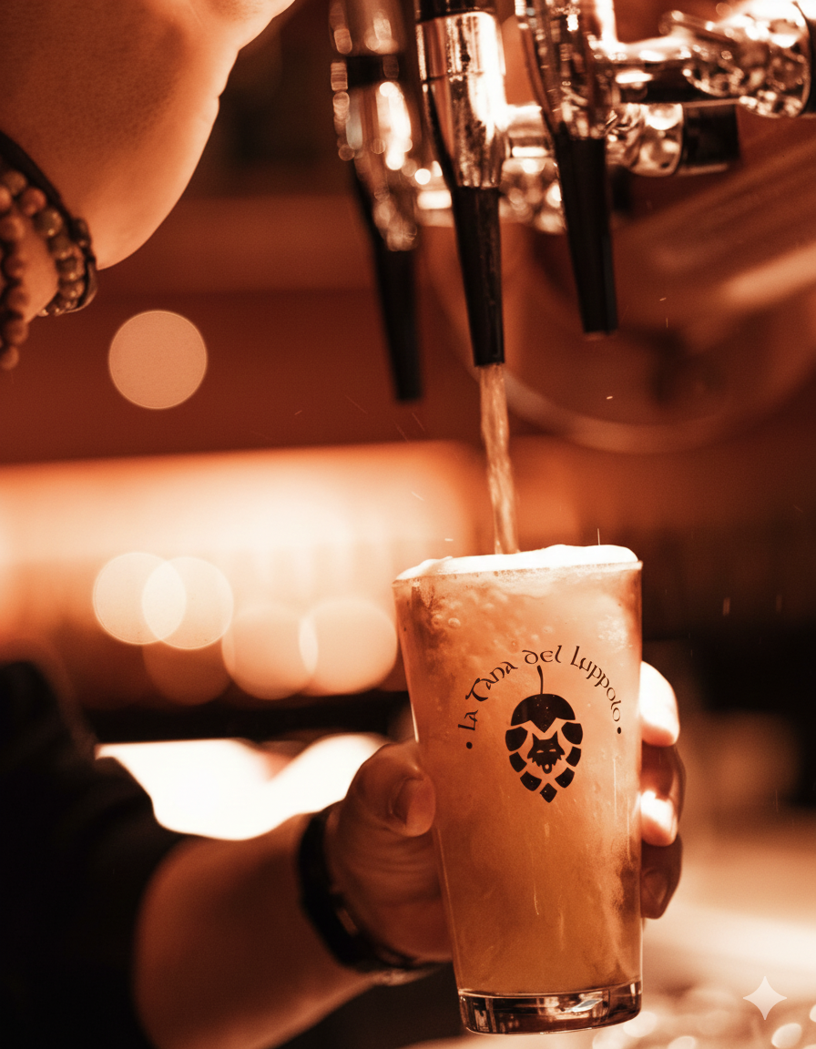 Spillare una Birra Artigianale in BirraBox su sfondo caldo